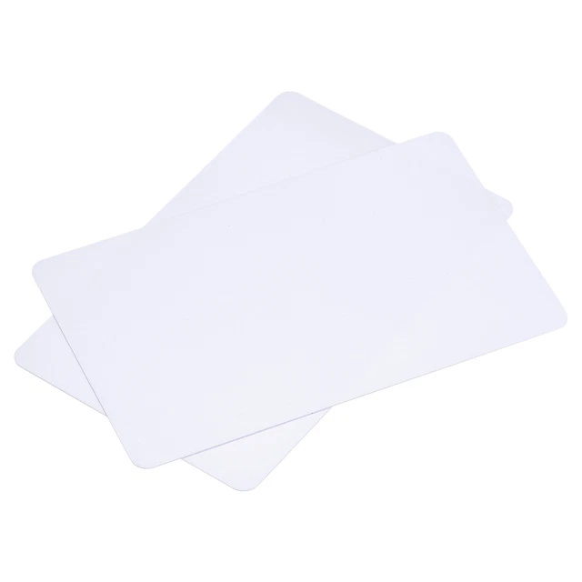 Cartes PVC Vierges CR80 - Lot De 100, Format 86x54 Mm, 760 Microns, Brillant, Avec Perforation Horizontale - 3