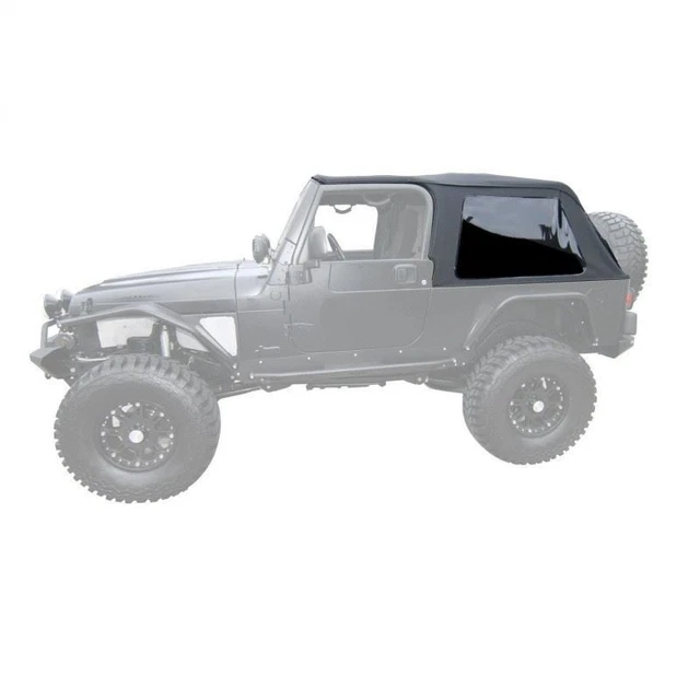 Rampage 2004-2006 Jeep Wrangler(TJ) LJ Unlimited Frameless Soft Top Kit - Black