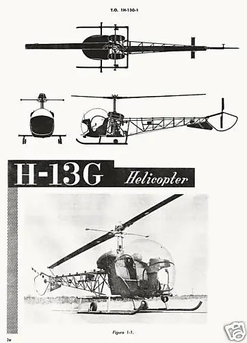 BELL H-13G SIOUX ( MODEL 47 ) HELICOPTER / TO 1H-13G-1 .         DOWNLOAD or DVD 2