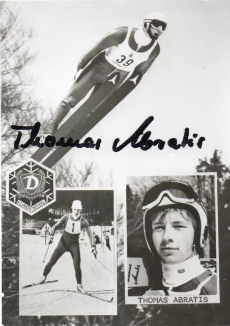Thomas Abratis (Kombination, Bronze WM 1989), sign. alte DDR-AK