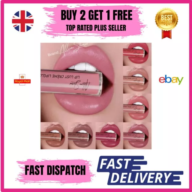 Allen Shaw wasserdicht matt Lippenglanz langlebig flüssig Lippenstift Make-up UK