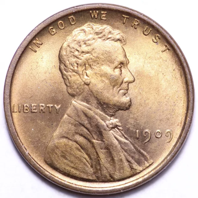 1909 VDB Lincoln Wheat Small Cent Penny GEM BU RED FREE SHIPPING E216 AEC