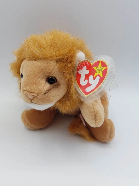 Ty Beanie Babies Roary The Lion New With Tags And Plastic Protector