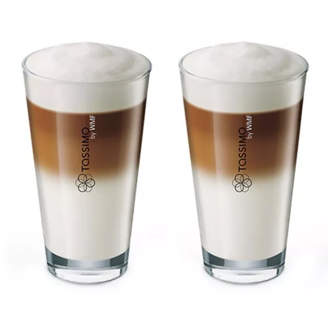 Tassimo by WMF Boxed Latte Macchiato Set Of Two 250ml Coffee Glasses Mugs