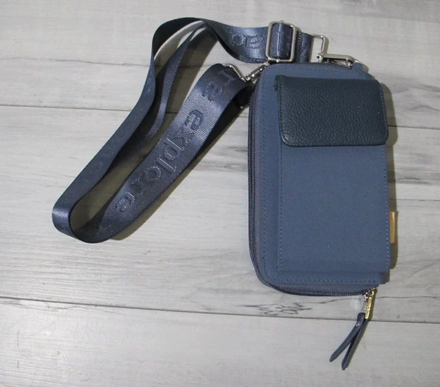Samantha Brown Crossbody Purse To Go Belt Bag 8" x 4.5" x 1" - Navy