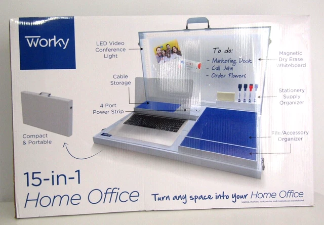 Worky Desktop WORKY 15-IN-1 THE Home Office Portable Multifunction Workstation Desk £ ...