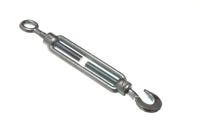 Tendeur de Fil en Acier Inoxydable M6 Tendeur Câble Filetés Oeil et Oeil Tension de Corde Ridoir Robuste pour Corde Linge Exterieu, Clôtures de Jardin, Plantes 2 Pièces