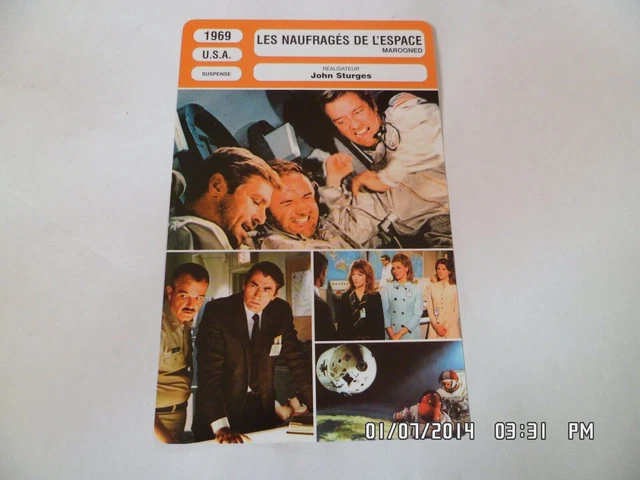 CARTE FICHE CINEMA 1969 LES NAUFRAGES DE L'ESPACE Gregory Peck Richard