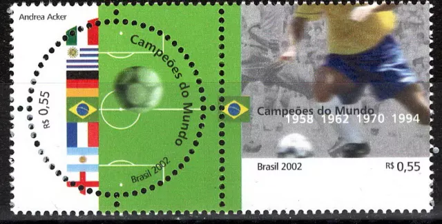 Brasilien - Fußballweltmeister 20 Jahrhundert Paar postfrisch 2002 Mi. 3226-3227