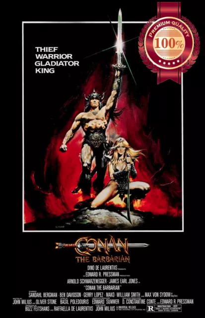 Conan The Barbarian 1982 80 Arnold Schwarzenegger Movie Print Premium Poster