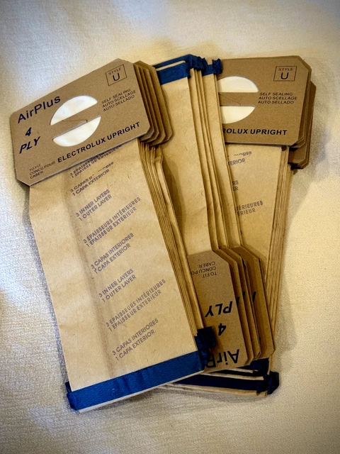 20 NEW Style U Replacement 4 PLY Vacuum Bags for Aerus Electrolux, others
