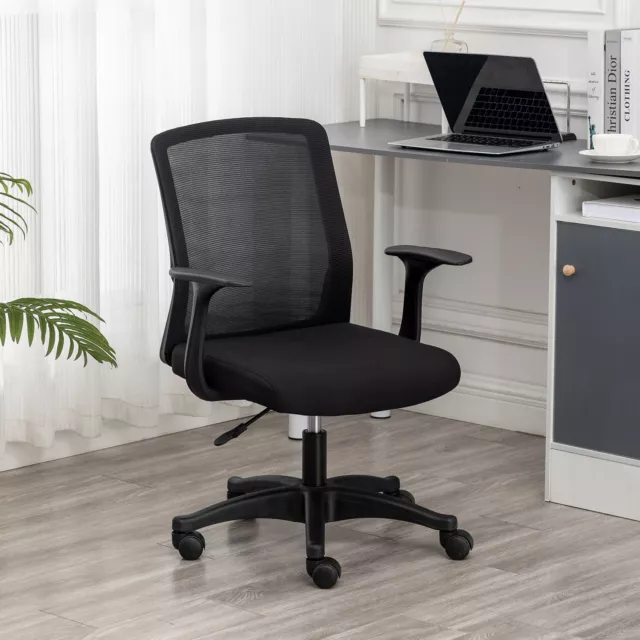 Home Office Chair Executive Desk Mesh Swivel Computer Chair Backrest Armrest