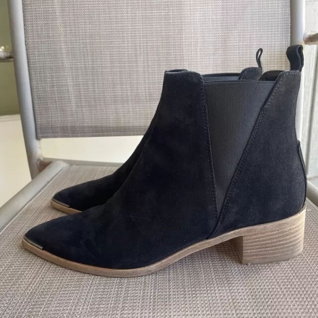 Acne Studios Jensen Black Suede Pointed Toe Ankle Boots Sz 38 US 8 EUC