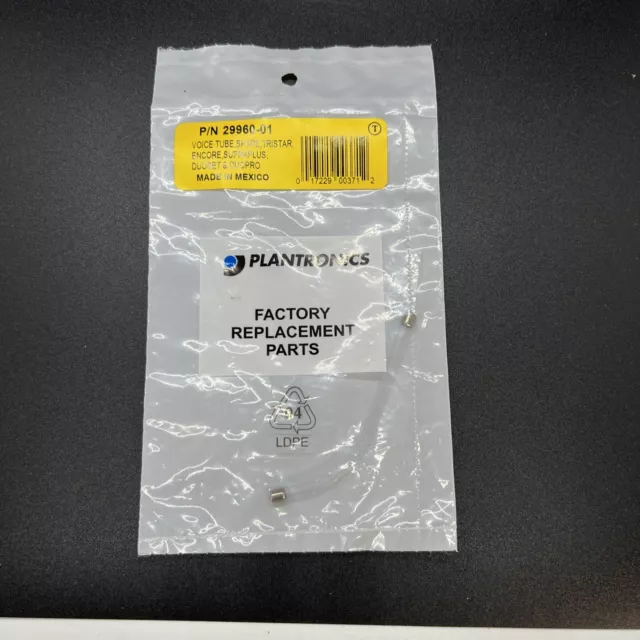 NEW ***** Plantronics Factory Replacement Voice Tube Clear, 29960-01 *****