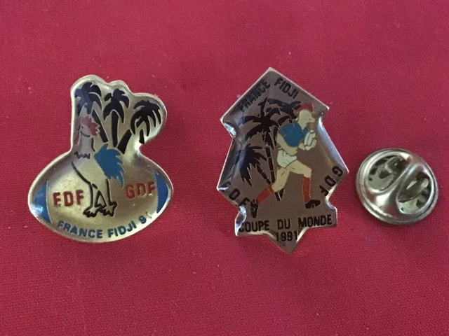Pin's rugby / Coupe du monde 1991 (match France - Fidji à Grenoble) EGF