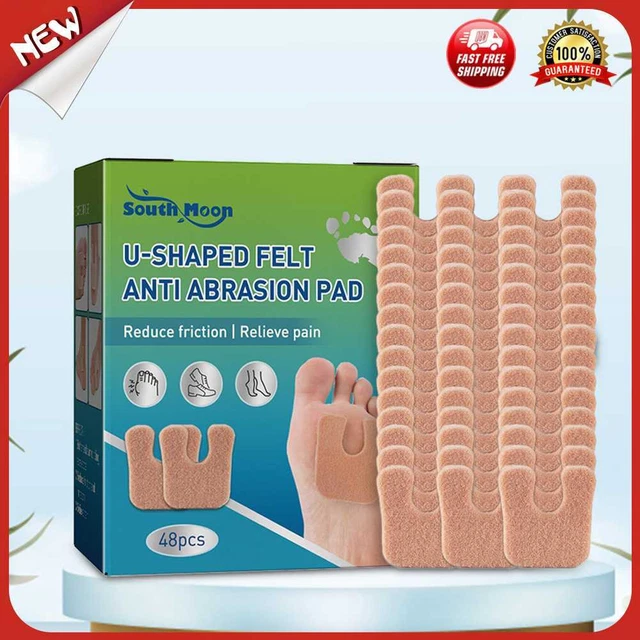 es 48pcs Anti-Callus Foot Cushion Soft Comfortable U-Shaped Felt Callus Pads