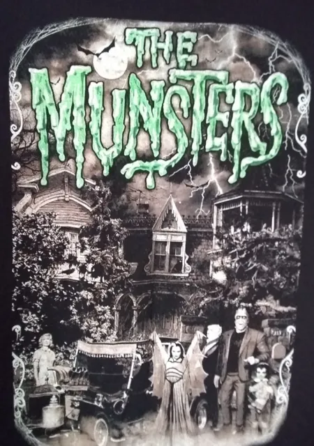 Munsters Family Graphic T Shirt Black Al Style Apparel Activewear Cotton Tee Lg