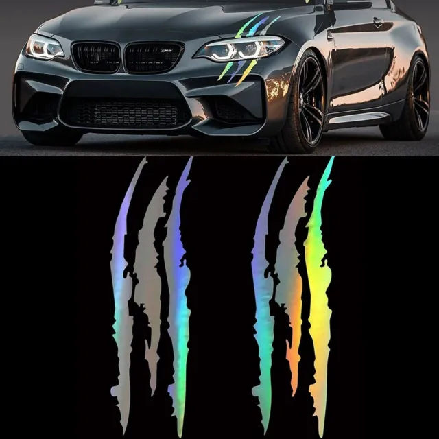 Monster Claw Vinyl Stickers for Auto Car Headlights Reflective and Cool