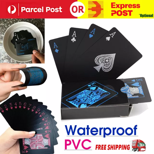 Poker Waterproof PVC Plastic Playing Cards Set Classic Magic Tricks Tool AZ