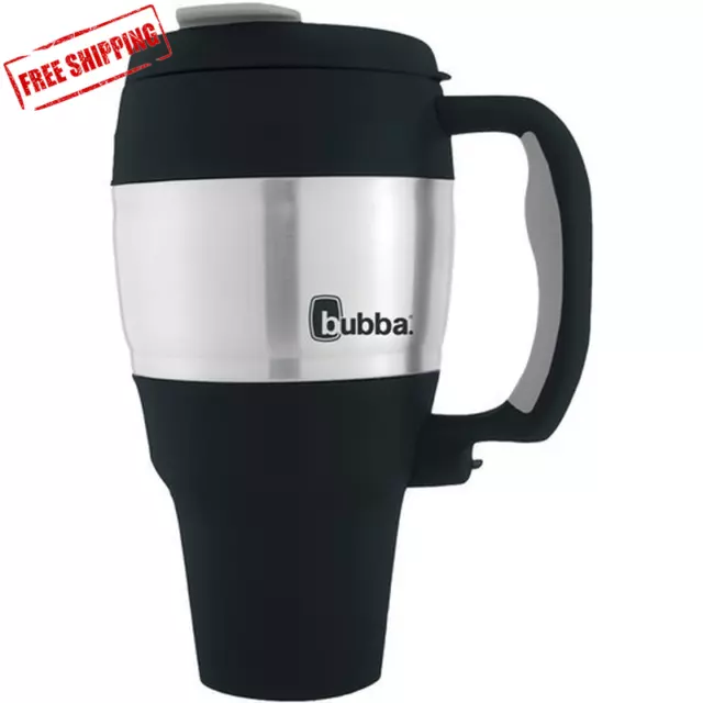 Bubba Classic Stainless Steel Mug with Handle Black, 34 Fl Oz.