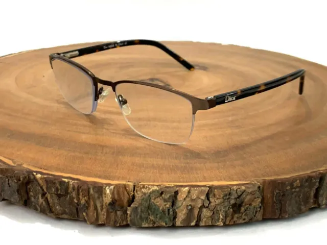 Christian Dior Women's Eyeglasses Frames 9015 Brown Tortoise Half Rim Italy