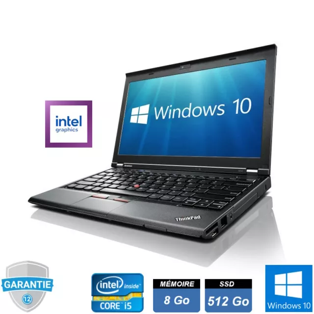 Lenovo Thinkpad X230 i5 8Go SSD512Go Windows 10 Pro