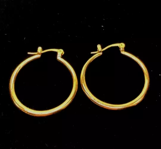 Fashion 18k Gold Plated Hoop Earrings for Women Jewelry 1 Pair/set