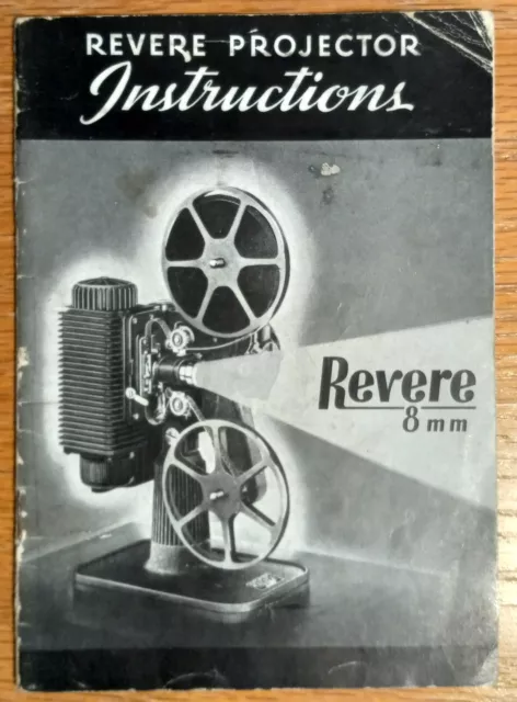 Revere Projector Instructions - Vintage original 1945 Manual - 8mm
