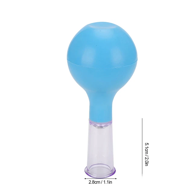 PC Rubber Ball Cupping Body Massage Vacuum Therapy Cupping Blue(9 ) SD3