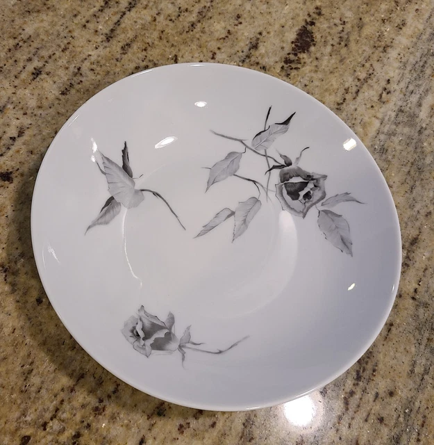Rosenthal Continental China Jet Rose Soup Bowl Raymond Loewy About 7.5"