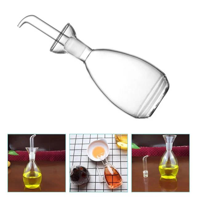 Bottiglie Olio 500 Ml Porta Olio Aceto Sale Pepe Pcscevcr Dispenser 2 In 1 Per Olio E Aceto, Contenitore Per Bottiglie Di Olio D'oliva In Vetro Trasparente Con Tappi In Sughero, Barattolo - Foto 6