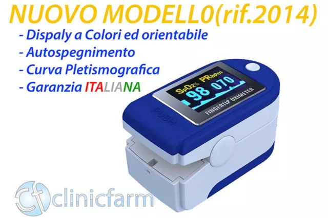 Saturimetro Pulsiossimetro Ossimetro Misuratore di Ossigeno O2 Pulse Oximeter !