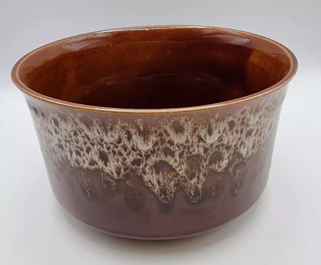 Withernsea Eastgate Pottery Mottled Brown Drip Glazed Planter no. 153 1960s 70s