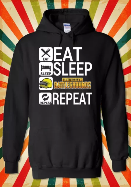 Eat Sleep PUBG Repeat Battle Game Men Women Unisex Top Hoodie Sweatshirt 2097