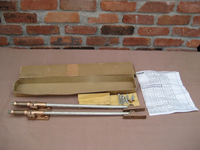 VTG NOS 2 Pc Glynn Johnson Overhead Door Holder Stop 2 No GJ75 S1 Color Gold 392
