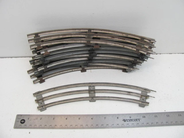 Lot Of 10 : Vintage Lionel 027 Track Standard "O" Gauge 3 Rail