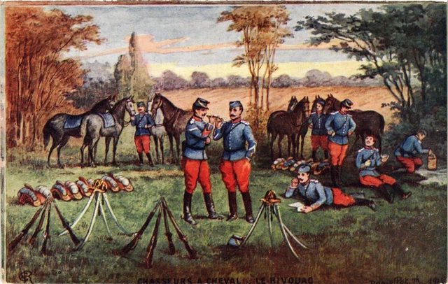 CPA MILITARY Horse Hunters-Le Bivouac (317698)