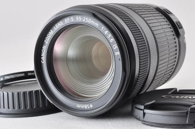 CANON EF-S 55-250MM f/4-5.6 IS Zoom Lens EOS 7D 80D Tested -1Day
