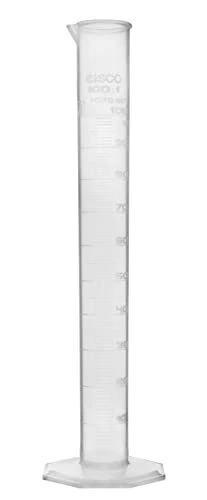 Plastic Graduated Cylinder 100ml Scientific Measuring Cylinder With Extra Stable
