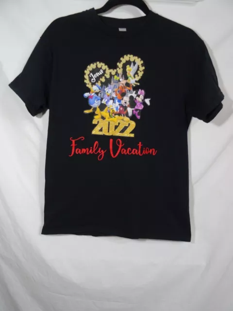 Disney 2022 Family Vacation T Shirt JESUS Adult M Black Gildan