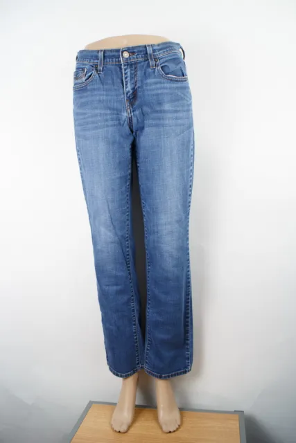 Levi's 505 Straight Leg 4 (26 X 30) Women's Denim Jeans Faux Flap Pocket Medium