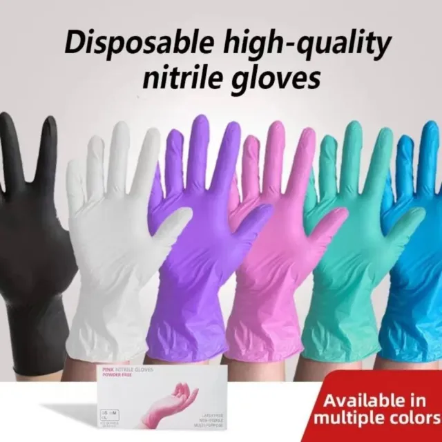100 un. guantes de limpieza de nitrilo impermeables guantes de tatuaje para el hogar