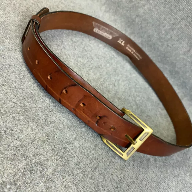 Lee River Vintage Irish Made Genuine Brown Size XL Leather Belt 90-110 cm