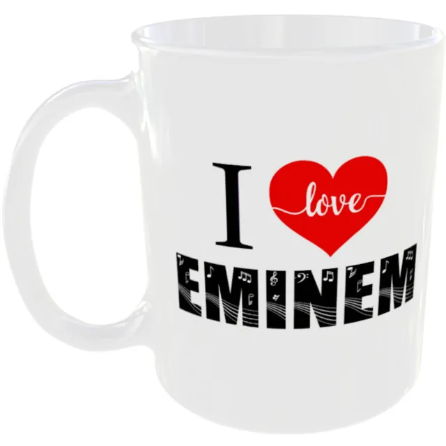 I Love Eminem Mug Heart Rap Music Artist Rapper Singer Fan Gift Tea Coffee Cup