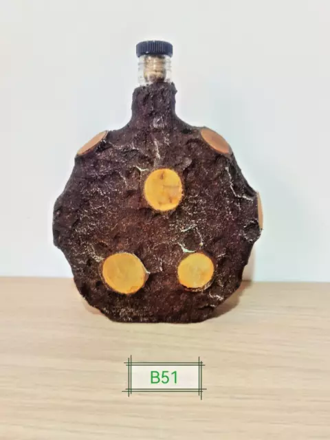 Ancienne bouteille de Porto, liqueur, en bois et verre, écorce, flacon, vintage