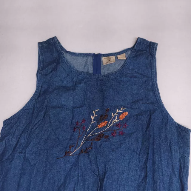 Mountain Lake Sleeveless Casual Denim Dress Womens Size Petite PXL Blue