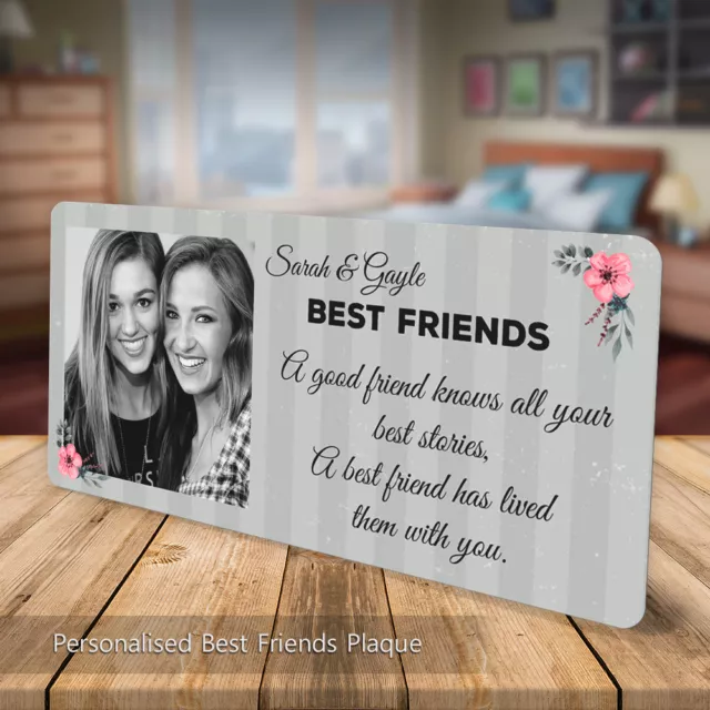 Personalisierte Freundschaftsplakette Best Friends Metallschild maßgeschneidertes Geschenk Freund Zitat