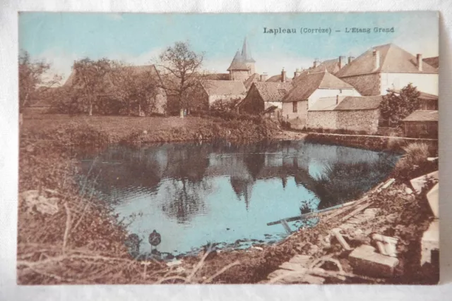 Cpa carte postale Lapleau (Corrèze) l'etang grand 1934