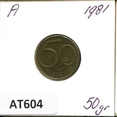 50 GROSCHEN 1981 AUSTRIA Coin #AT604U