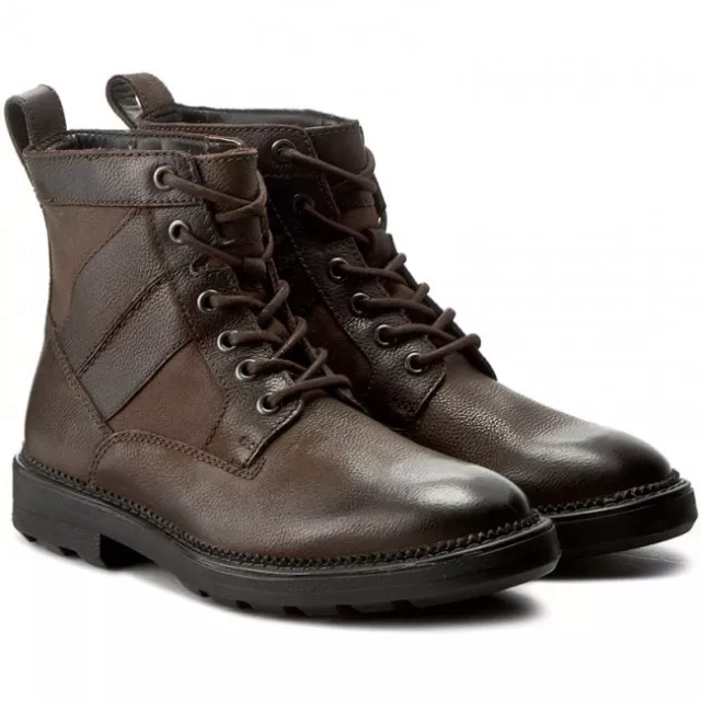 CLARKS MENS BIKER NORTON Mellor Rise Dark Brown Black Leather BOOTS UK9.5 10 115.00 PicClick UK